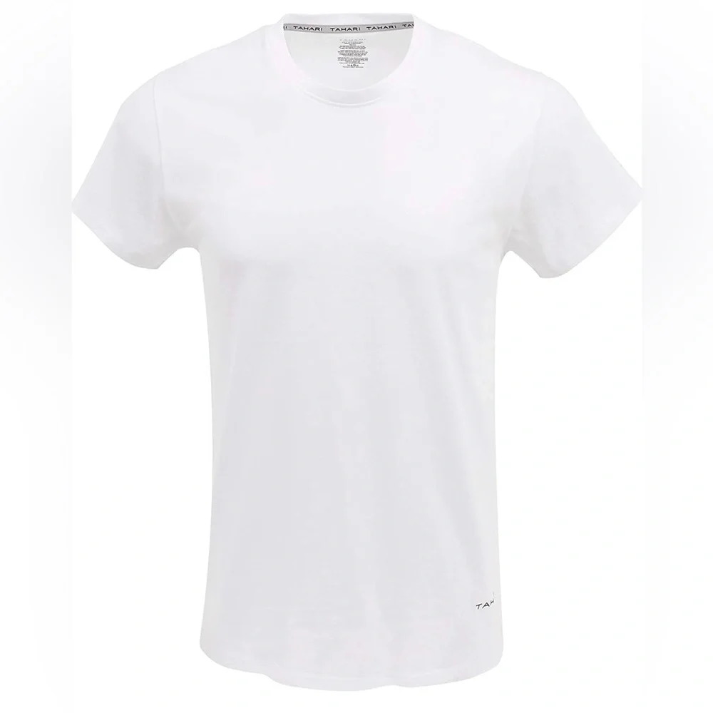 TAHARI Mens White Undershirt Crewneck